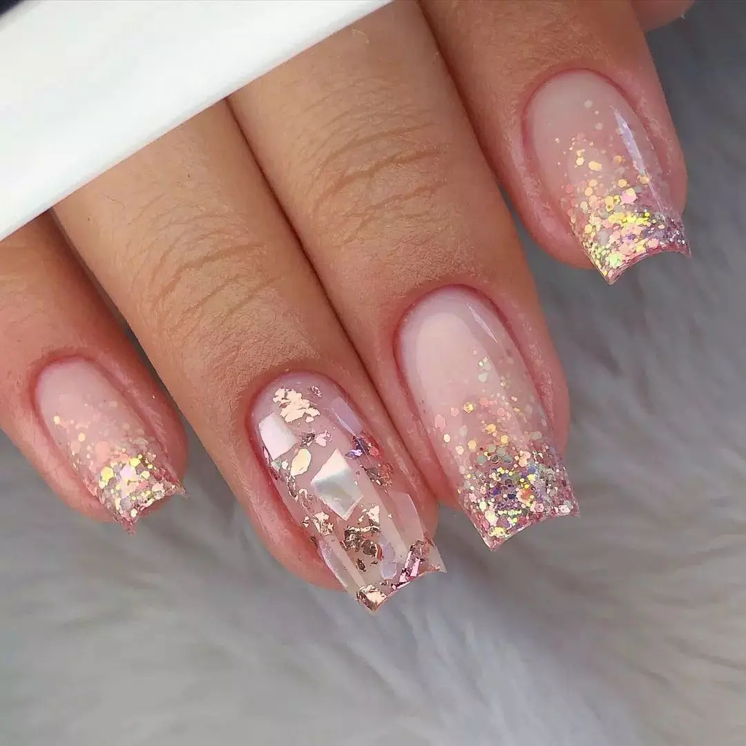 ombre-glitter-wedding-nail