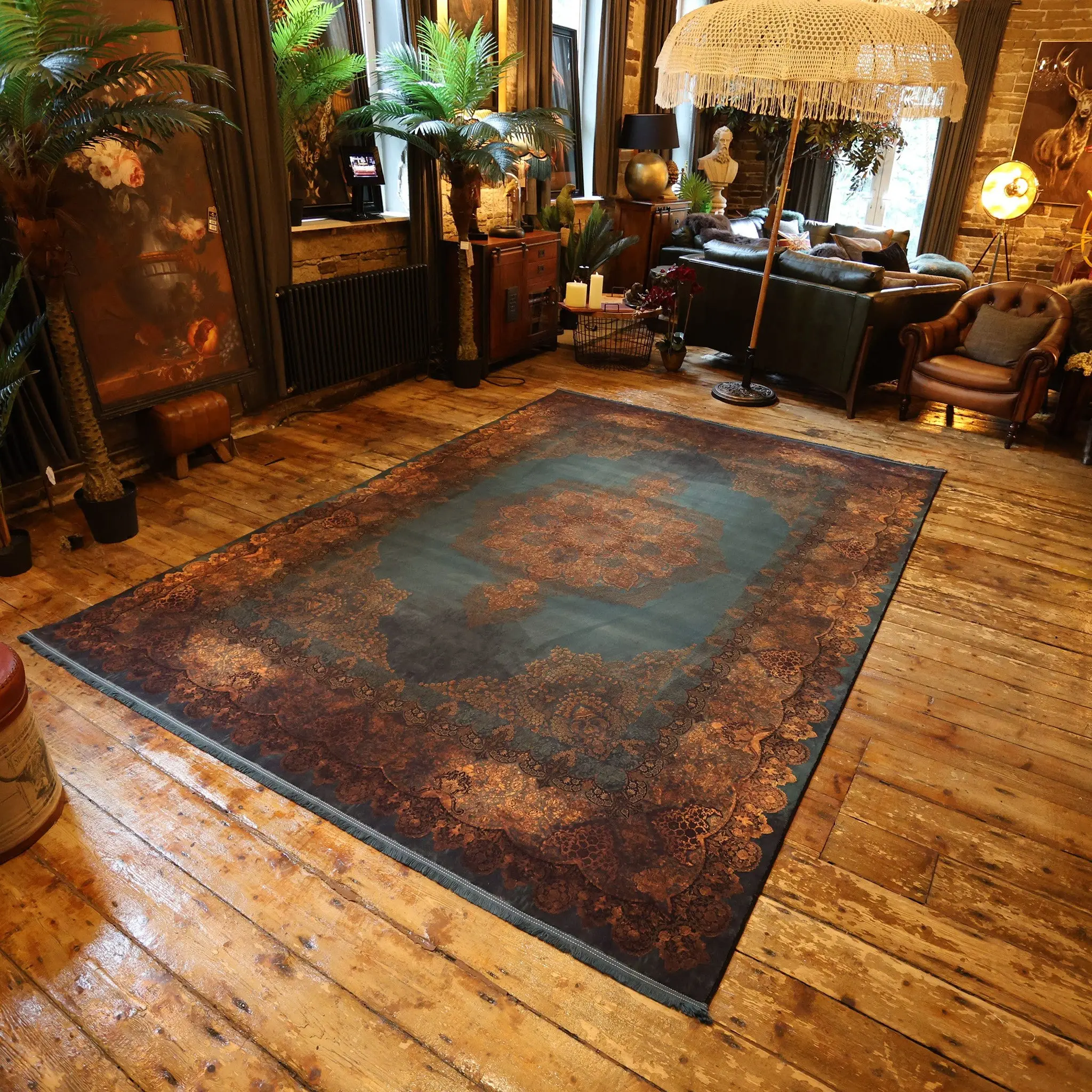 Vintage_Teal_Rug_Various_Sizes_2