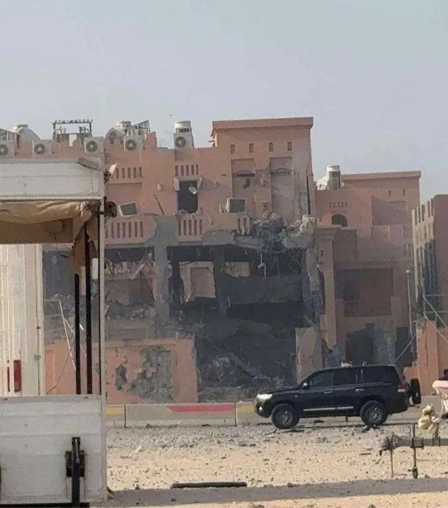 تصویر از محل حمله اسرائل به قطر