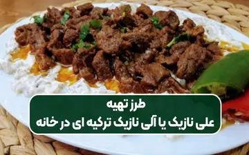 طرز تهیه علی نازیک ترکیه ای: طرز تهیه غذای مجلسی و خوشمزه با طعم اصیل!