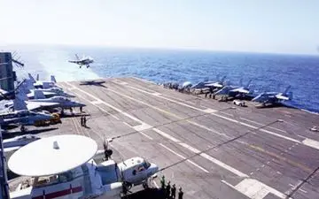 حضور ناو هواپیمابر آمریکا در بزرگترین مانور ژاپن