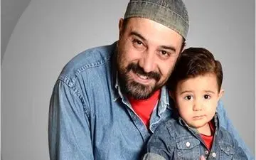 شباهت جالب برزو ارجمند و پسرش+عکس