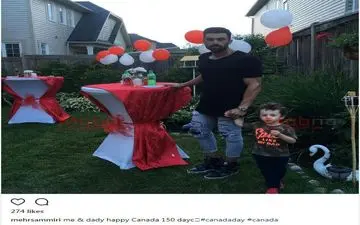 همسر و فرزند روناک یونسی در یک جشن کانادایی (عکس)