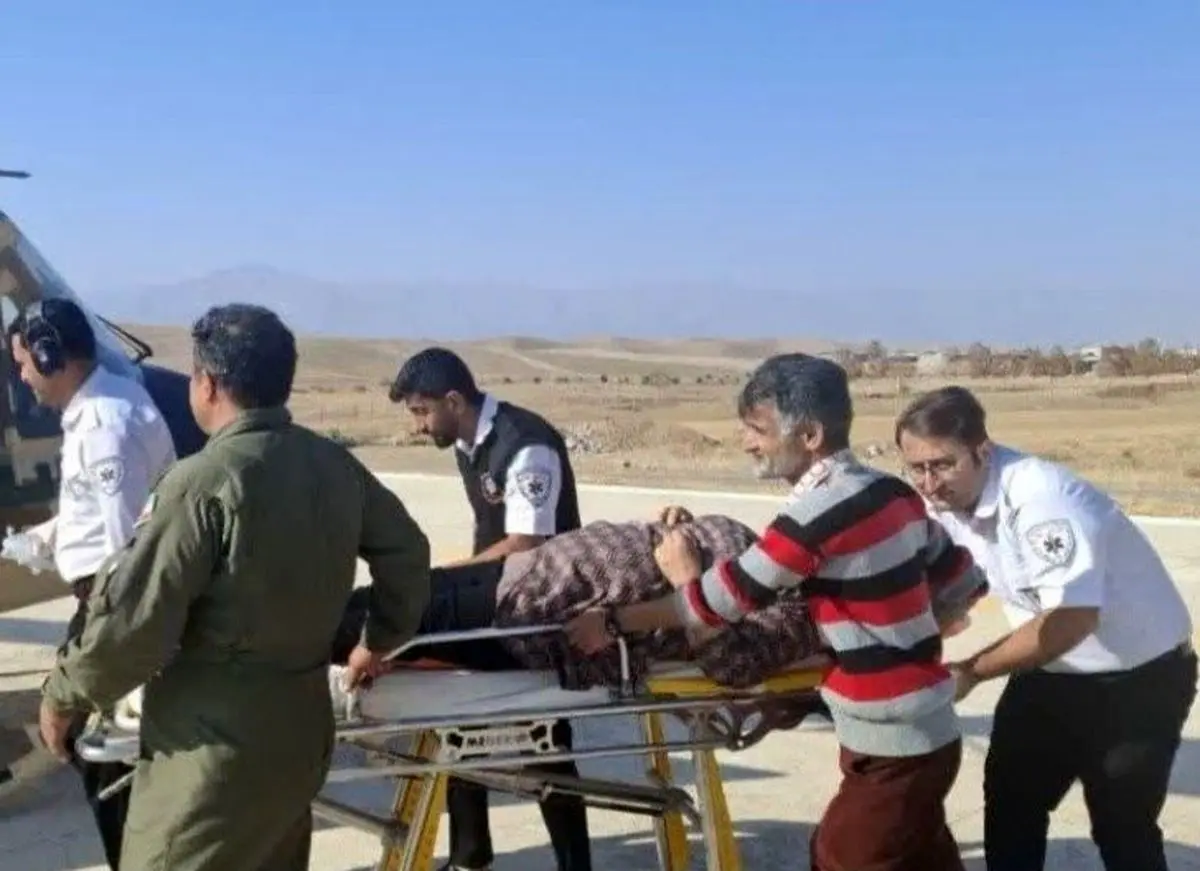 نجات معجزه‌آسای زن ۶۶ ساله در ارتفاعات طارم با امداد هوایی