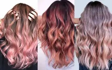 شیک‌ترین رنگ موی تابستان؛ ۲۲ مدل برجسته بالیاژ رزگلد