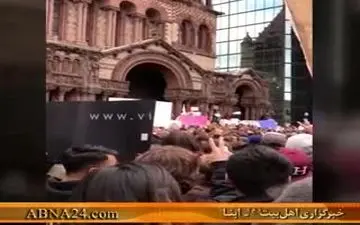 پخش اذان در کلیسا در اعتراض به دستور ترامپ + فیلم