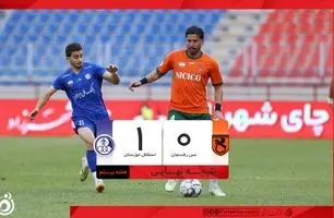 خلاصه بازی مس رفسنجان 0 - استقلال خوزستان 1 + ویدئو