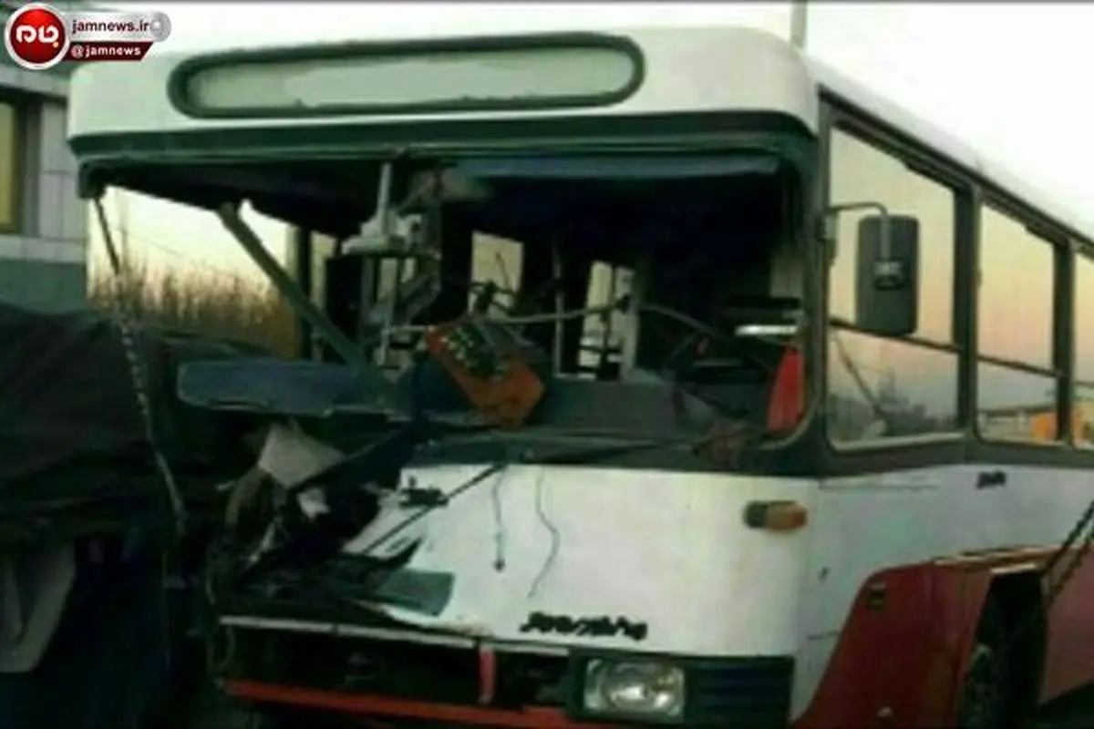 مرگ راننده اتوبوس در سانحه ای دلخراش