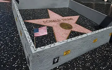 تخریب یادبود ترامپ در هالیوود + فیلم