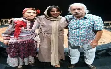 مینا فلاحت پیشه به همراه استاد بهزاد فراهانی/عکس