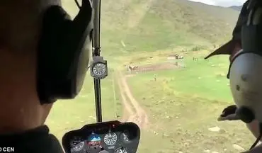 ثبت لحظه سقوط هلیکوپتر توسط مسافران! +فیلم 