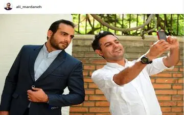  عکسی از حامد کمیلی در پشت صحنه سریال پرده نشین