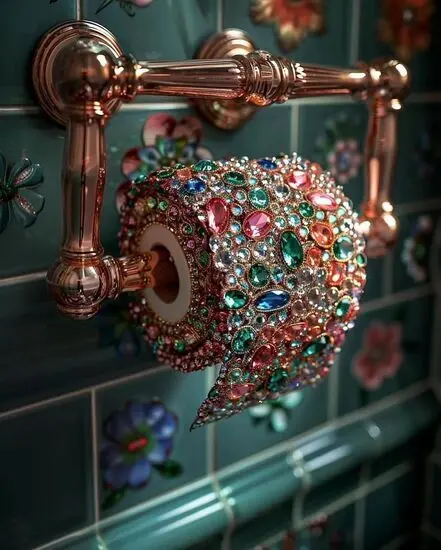 دستمال توالت جواهرنشان از راه رسید +تصاویر