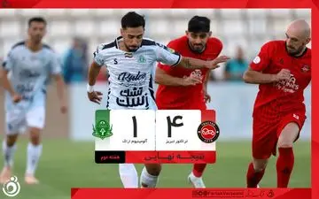 طوفان سرخ در تبریز؛ تراکتور با چهار گل آلومینیوم را درهم کوبید