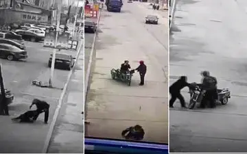 لحظه قتل وحشتناک مرد موتورسواری که فاسد بود و زن قاتل را آزار داده بود + فیلم 