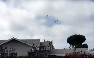 رویت یک یوفوی دیسک مانند در آسمان لس آنجلس+فیلم