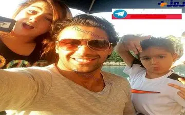 سلفی بامزه فوتبالیست سابق و پرطرفدار با فرزندانش