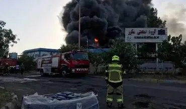 150 میلیارد ریال خسارت در آتش سوزی واحد تولیدی قزوین