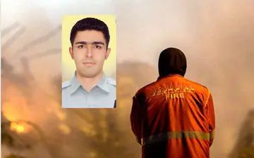 این زن با لباس آتش نشانی در خرابه های پلاسکو دنبال گمشده اش می گشت+ عکس 