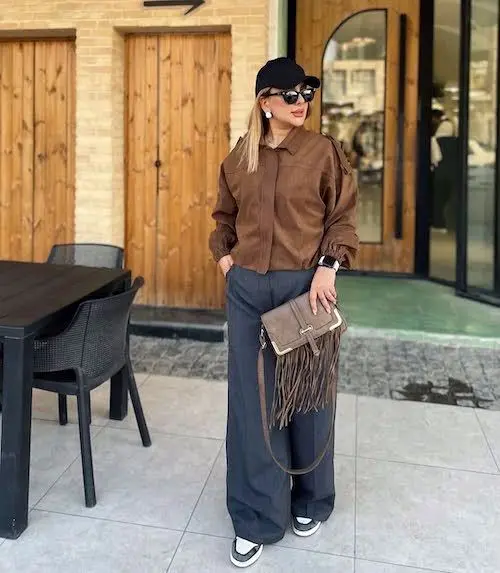 استایل پاییزی با بامبر جکت