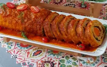 (ویدئو) آموزش تهیه رولت گوشت و مرغ؛ یک غذای مجلسی با روشی نوین