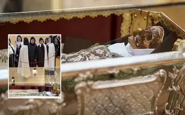 رونمایی از جسد ۴۴۰ ساله سنت ترزا: قدیسه‌ای که پیکرش هنوز سالم مانده