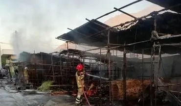 آتش‌سوزی در ۳۲ غرفه بازار گل