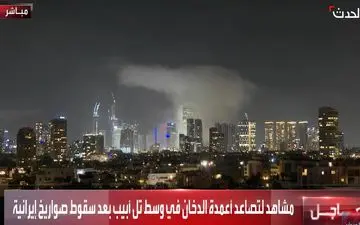 موشک های ایران در آسمان تل آویو اسرائیل + ویدئو