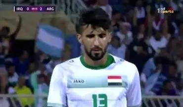 اشکهای بشار رسن در بازی عراق - آرژانتین