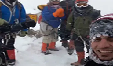 فیلمی از آخرین لحظات عمر کوهنوردان فقید خراسانی پس از صعود به قله