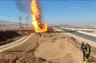 برخورد بولدوزر با لوله اصلی گاز در مسیر کرمانشاه–سراب نیلوفر/ حادثه تلفات جانی نداشت