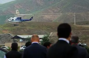 ویدئویی از بالگرد حامل رئیس‌جمهور و شهدای همراه