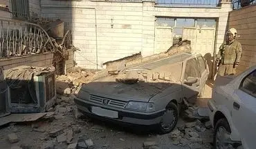 مچاله شدن پژوی مرد تهرانی در ریزش ساختمان 3طبقه + عکس ها