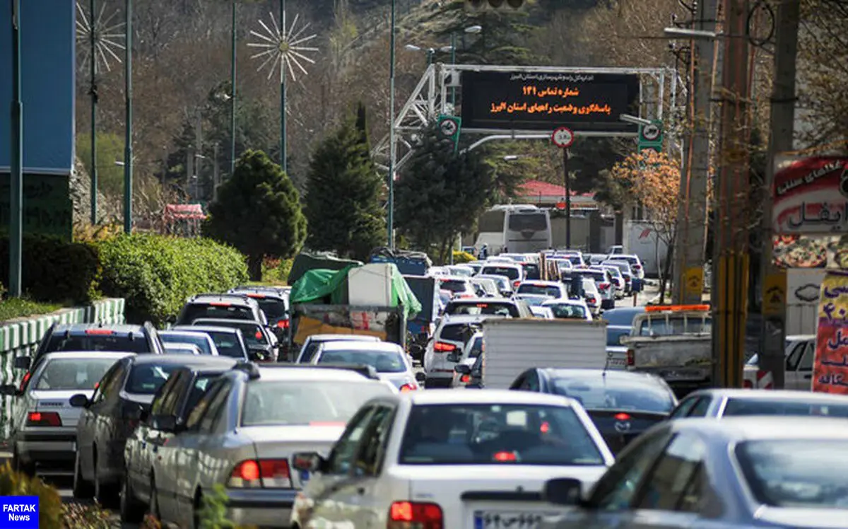 ترافیک سنگین در مسیرهای منتهی به شمال کشور و چالوس در هر دو مسیر