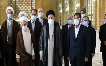ادای احترام آیت الله رئیسی به شهدای قوه قضائیه در بهشت زهرا(س)
