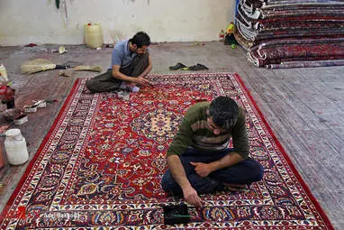قالیشویی در همدان + تصاویر