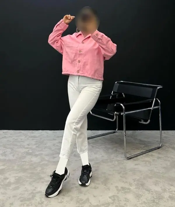 شومیز کتان مجلسی کوتاه دخترانه