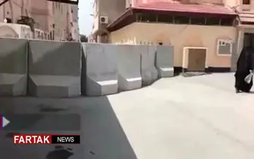 محاصره منزل شیخ عیسی قاسم با بلوک‌های سیمانی + فیلم