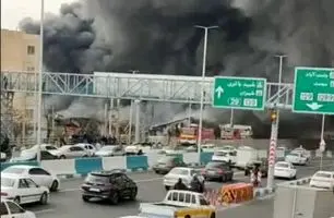 حادثه آتش سوزی بازار جنت تا کنون مصدومی نداشته است + ویدئو