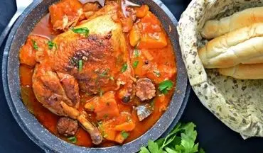 طرز تهیه خوراک مرغ و کدو حلوایی؛ یک غذای پاییزی سالم و خوش‌رنگ