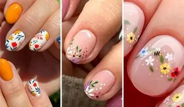 با ناخن‌های گل‌گلی، حال‌وهوای بهار رو به دستات بیار! +16 ایده