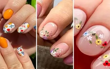 با ناخن‌های گل‌گلی، حال‌وهوای بهار رو به دستات بیار! +16 ایده