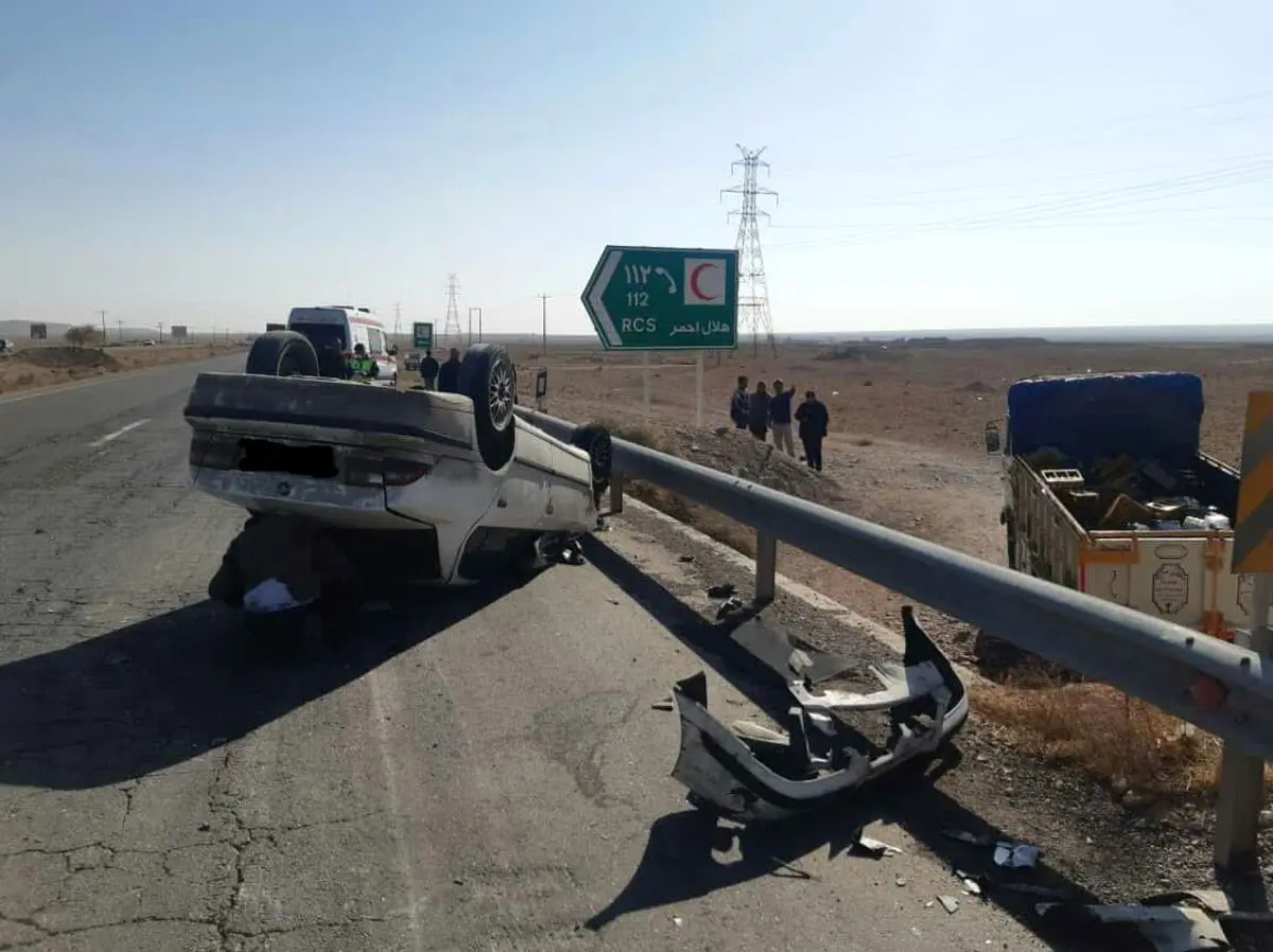   تصادف مرگبار در اتوبان قزوین – زنجان؛ دو نفر جان باختند 