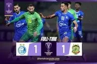 خلاصه بازی استقلال 1 - الشرطه 1