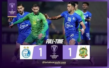 خلاصه بازی استقلال 1 - الشرطه 1