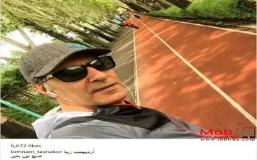 سلفی بهنام تشکر در حال ورزش (عکس)