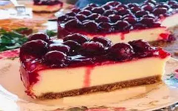 طرز تهیه چیز کیک آلبالو | دسر خوشمزه و دلچسب