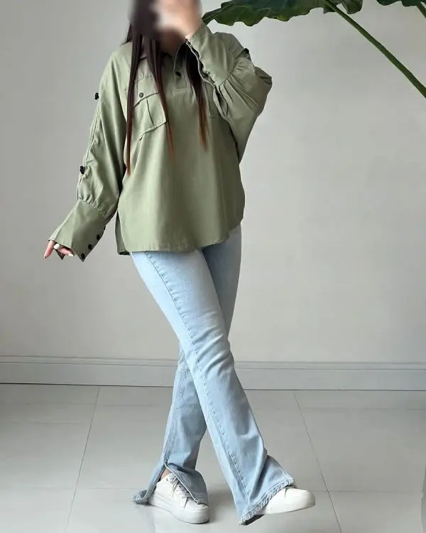  شومیز مانتویی کتان