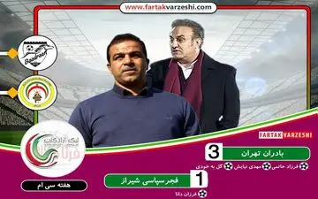 بادران ۳-۱ فجر سپاسی شیراز؛ موتور بادران دیر روشن شد