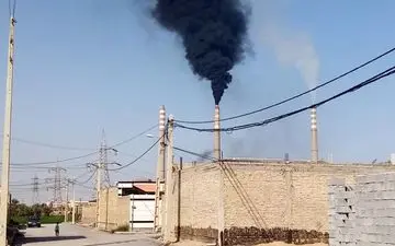 دود نیروگاه رامین درچشم شهرستان باوی